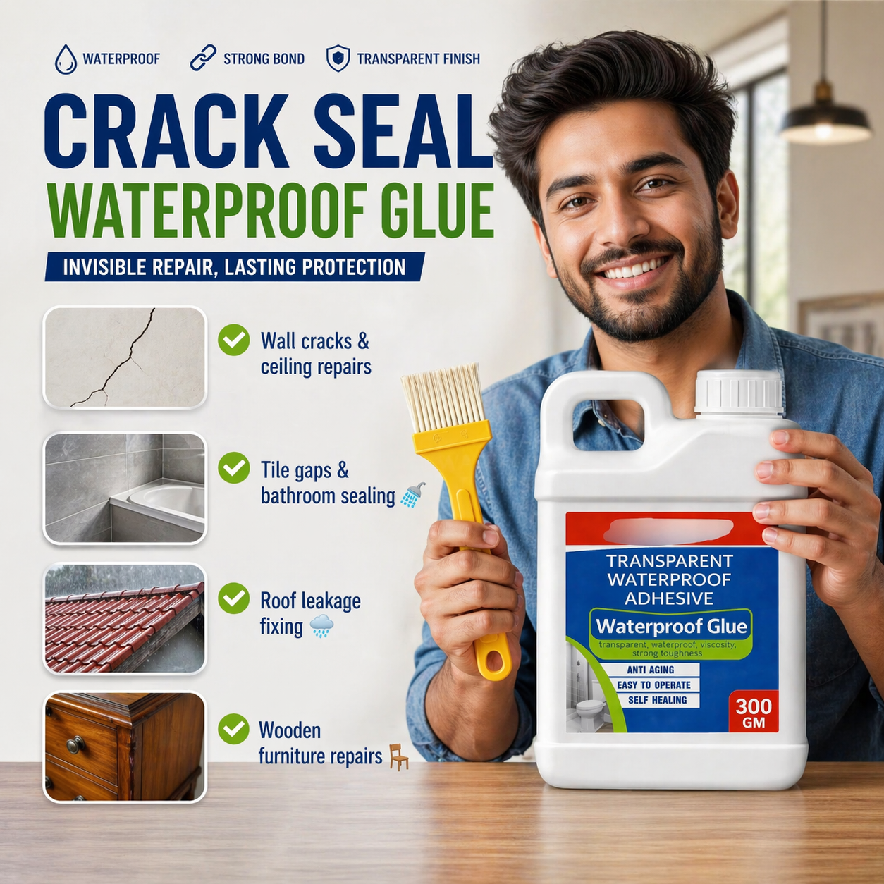 Instant Crack Fix Solution 300gm 🛠️